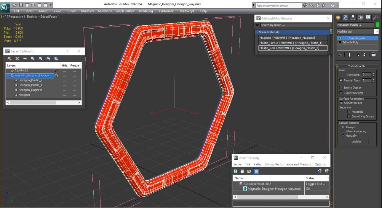 3D model Magnetic Designer Hexagon