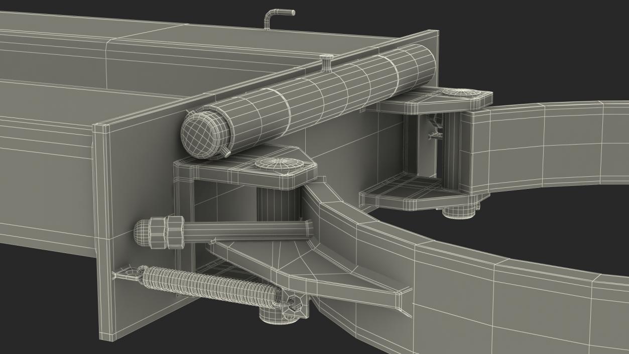 3D Single Drum Grab Lifter Forklift Attachment model