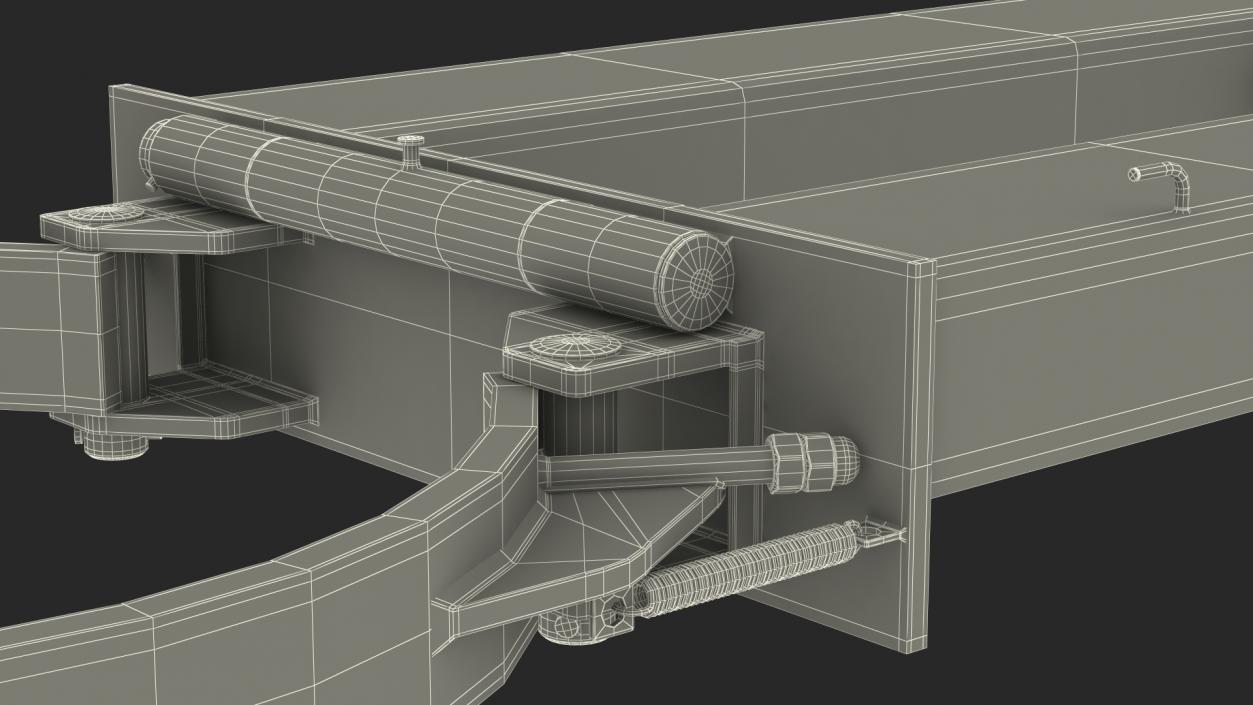 3D Single Drum Grab Lifter Forklift Attachment model