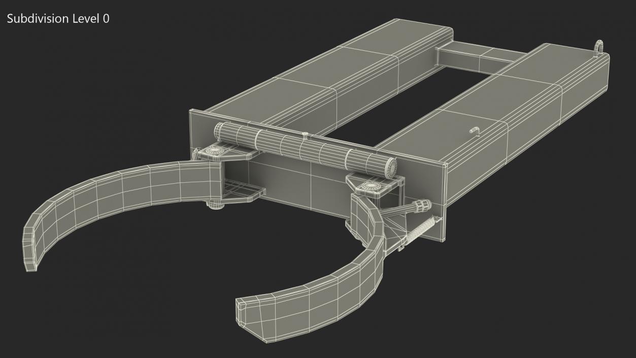 3D Single Drum Grab Lifter Forklift Attachment model