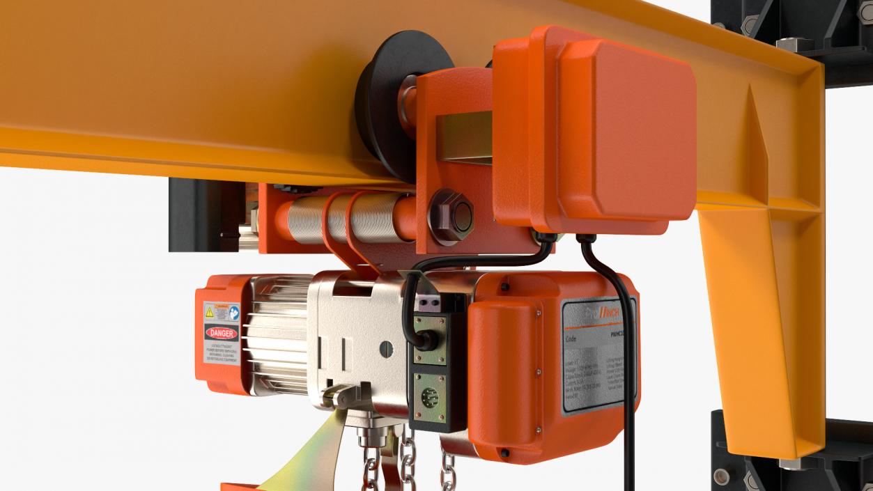 Pro Inch Beam Electric Chain Hoist 1T 3D