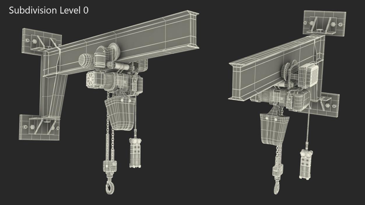 Pro Inch Beam Electric Chain Hoist 1T 3D