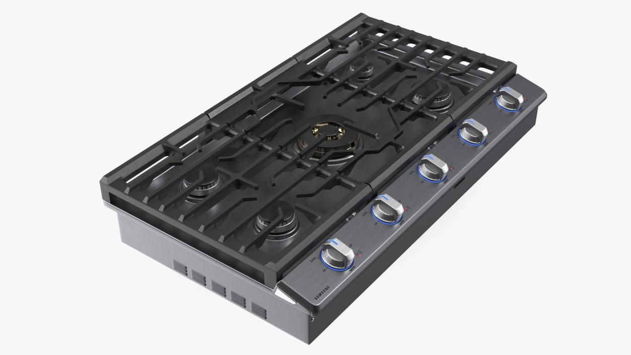 3D Gas Countertop Stove Samsung 30 Inch Grey