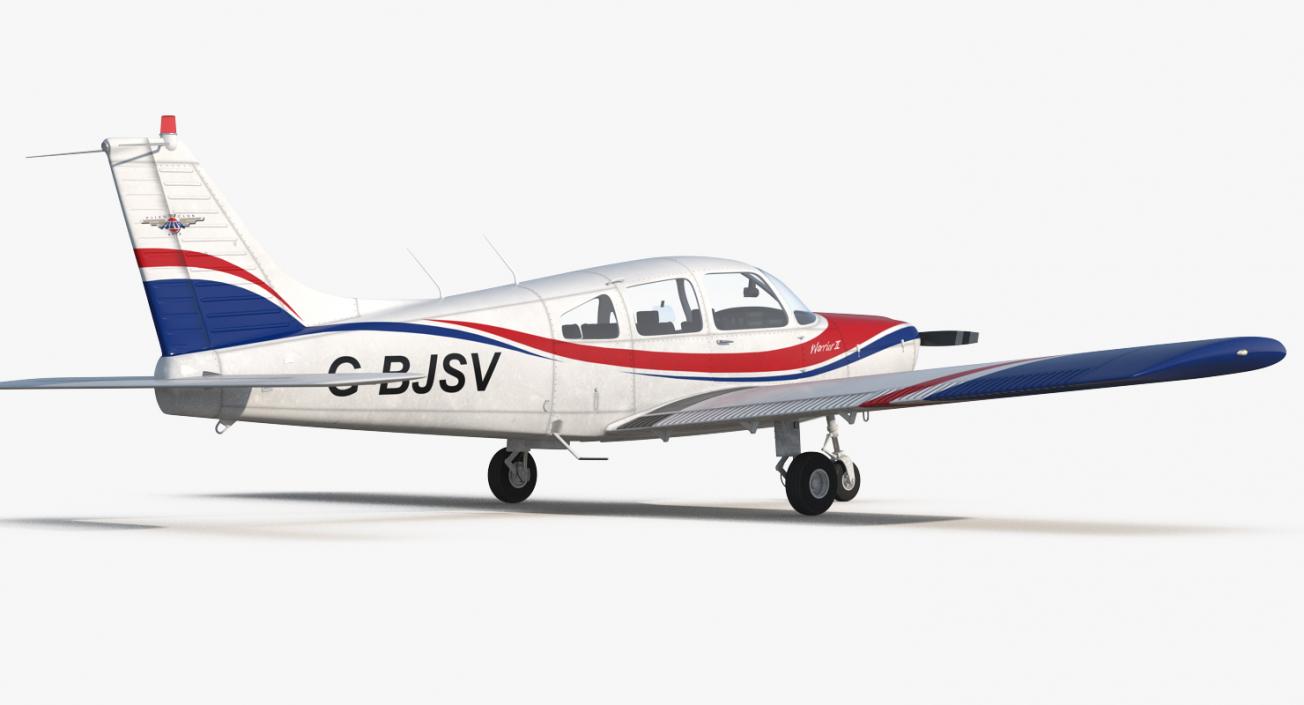 3D Piper PA28-161 Cherokee model