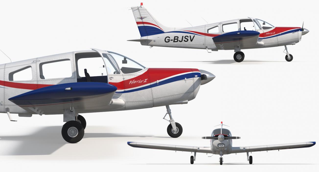 3D Piper PA28-161 Cherokee model