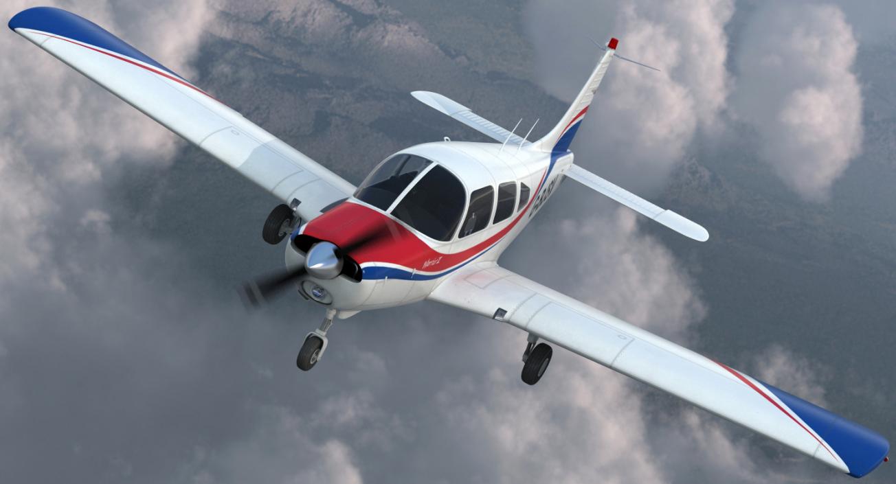 3D Piper PA28-161 Cherokee model