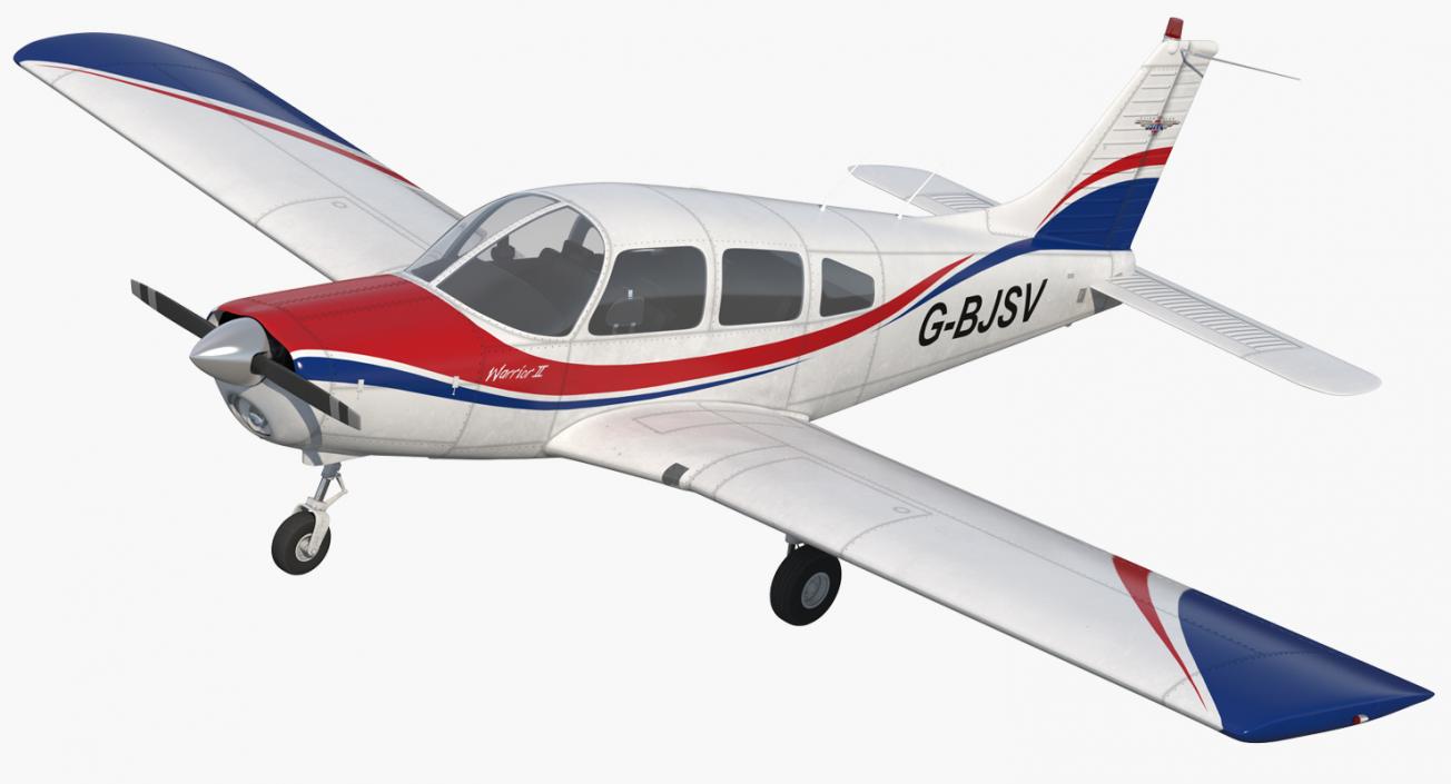 3D Piper PA28-161 Cherokee model