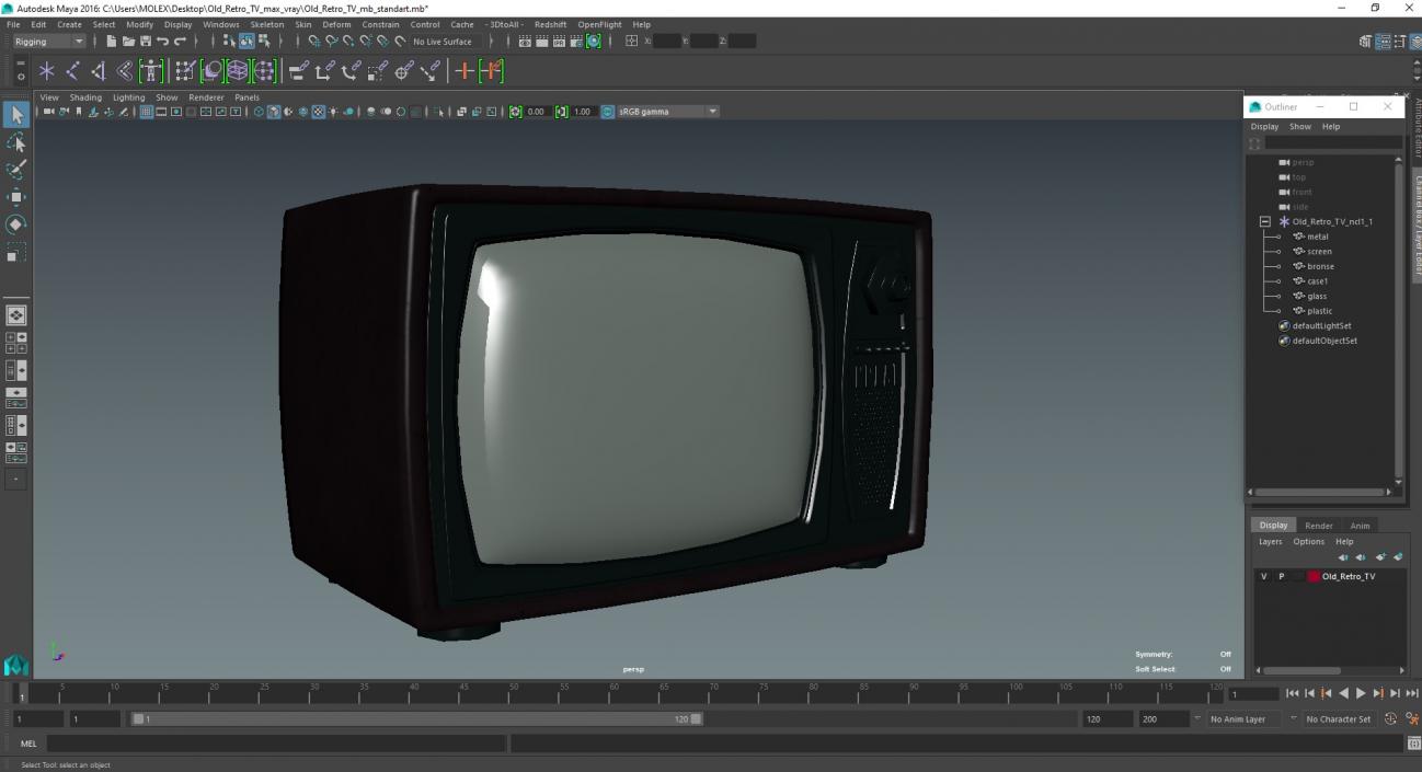 Old Retro TV 3D