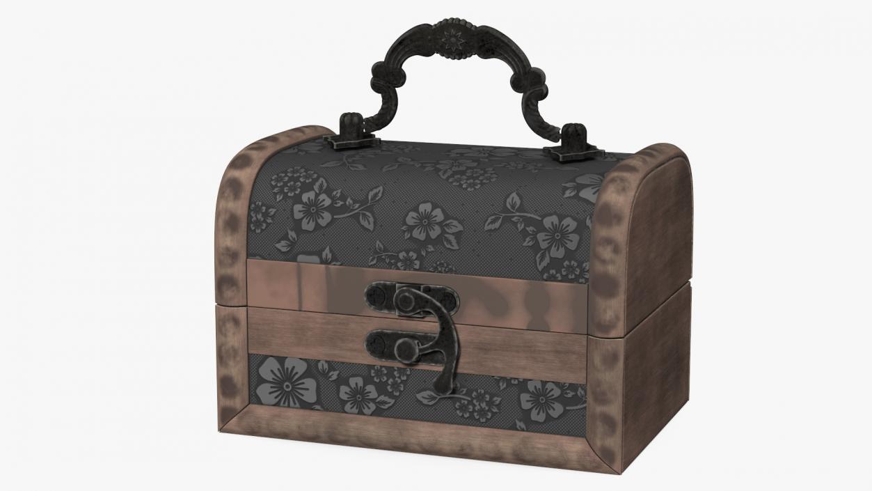 3D Old Open Wooden Chest