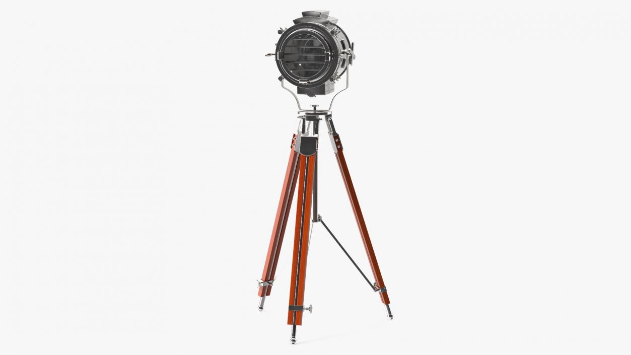 3D Nautical Retro Lamp Wooden Tripod model