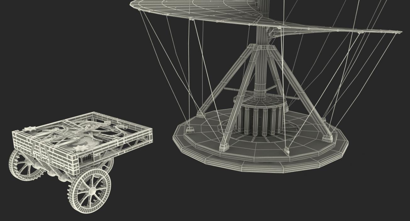 Leonardo da Vinci Rigged Vehicles Collection 3D model