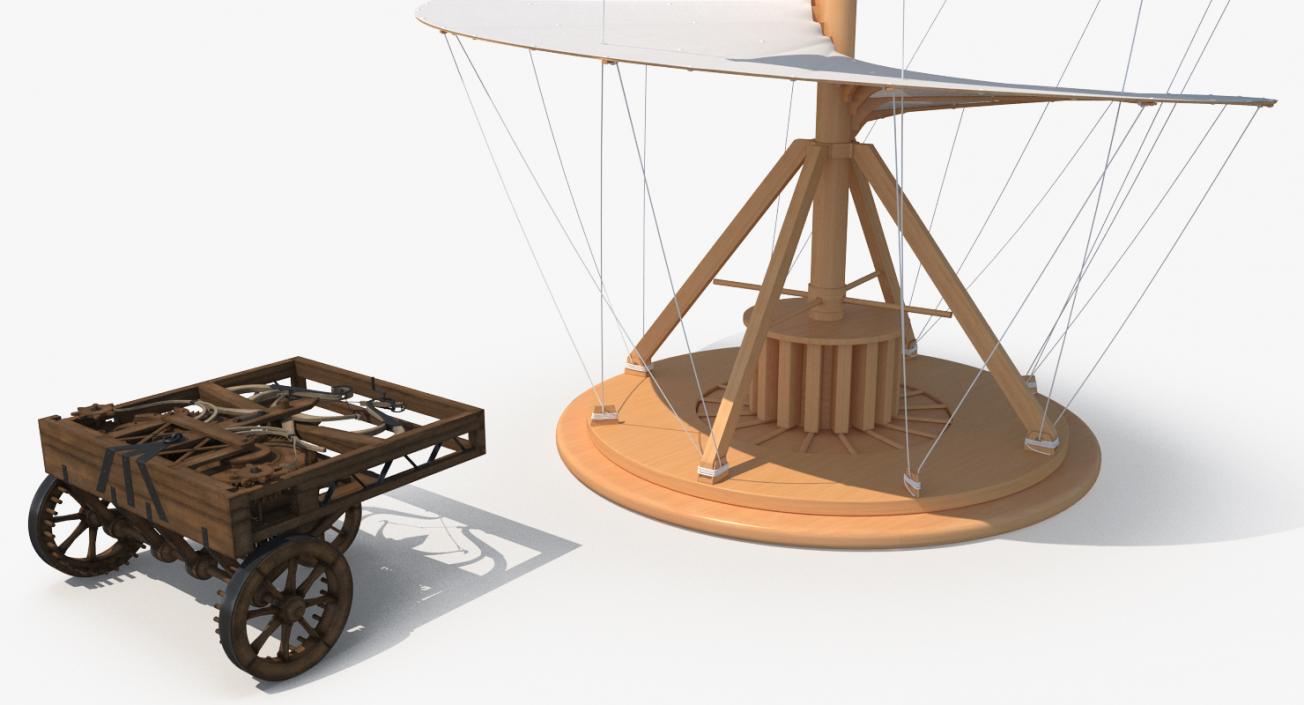 Leonardo da Vinci Rigged Vehicles Collection 3D model