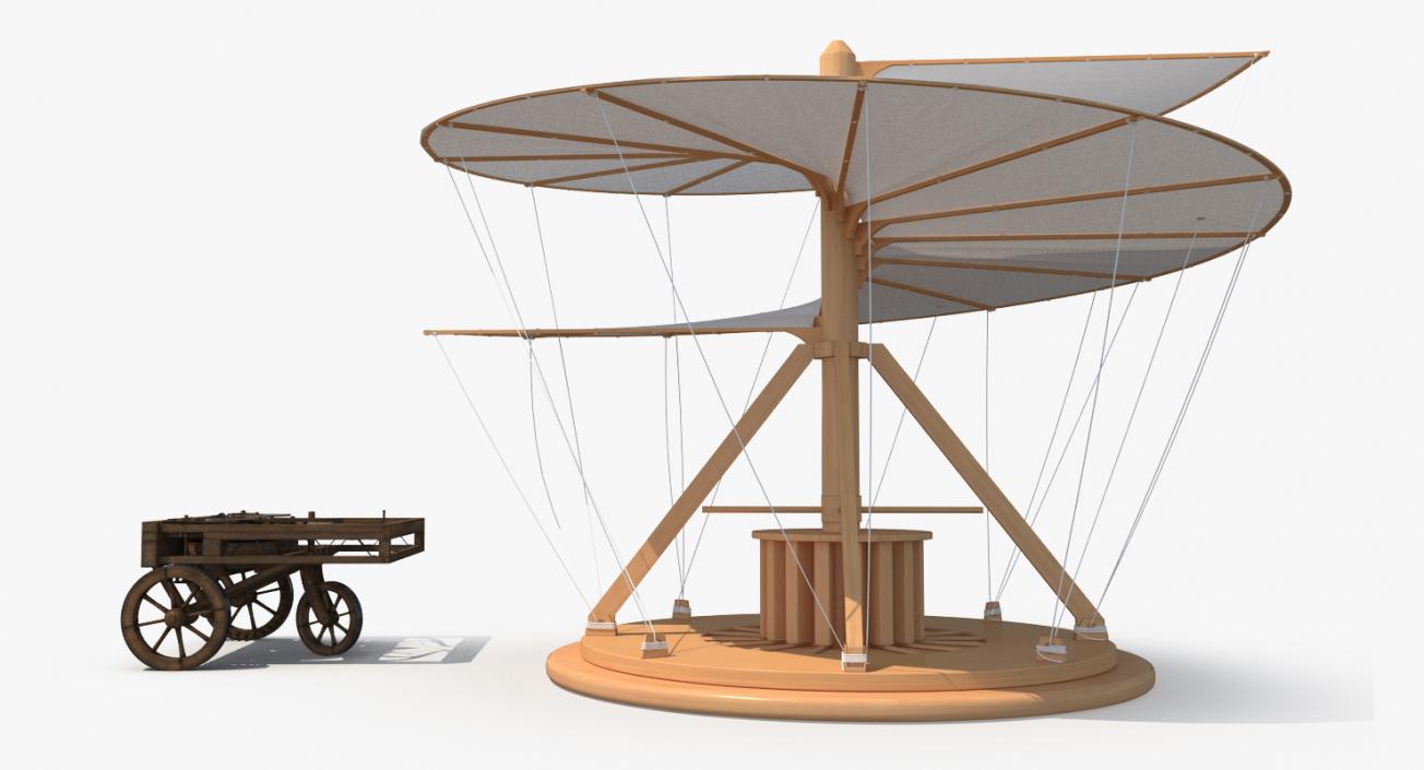 Leonardo da Vinci Rigged Vehicles Collection 3D model