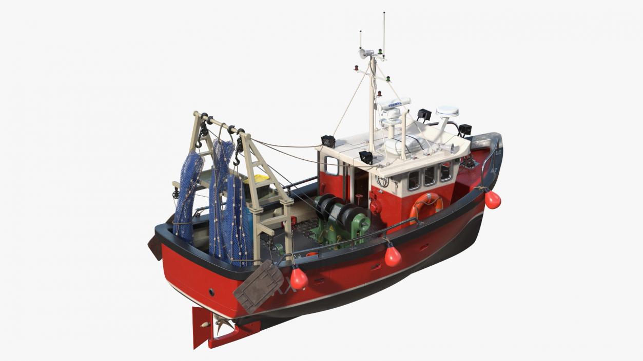 Old Cygnus GM28-38 Small Fishing Vessel 3D model