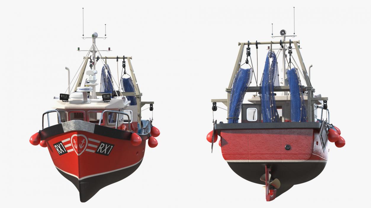 Old Cygnus GM28-38 Small Fishing Vessel 3D model