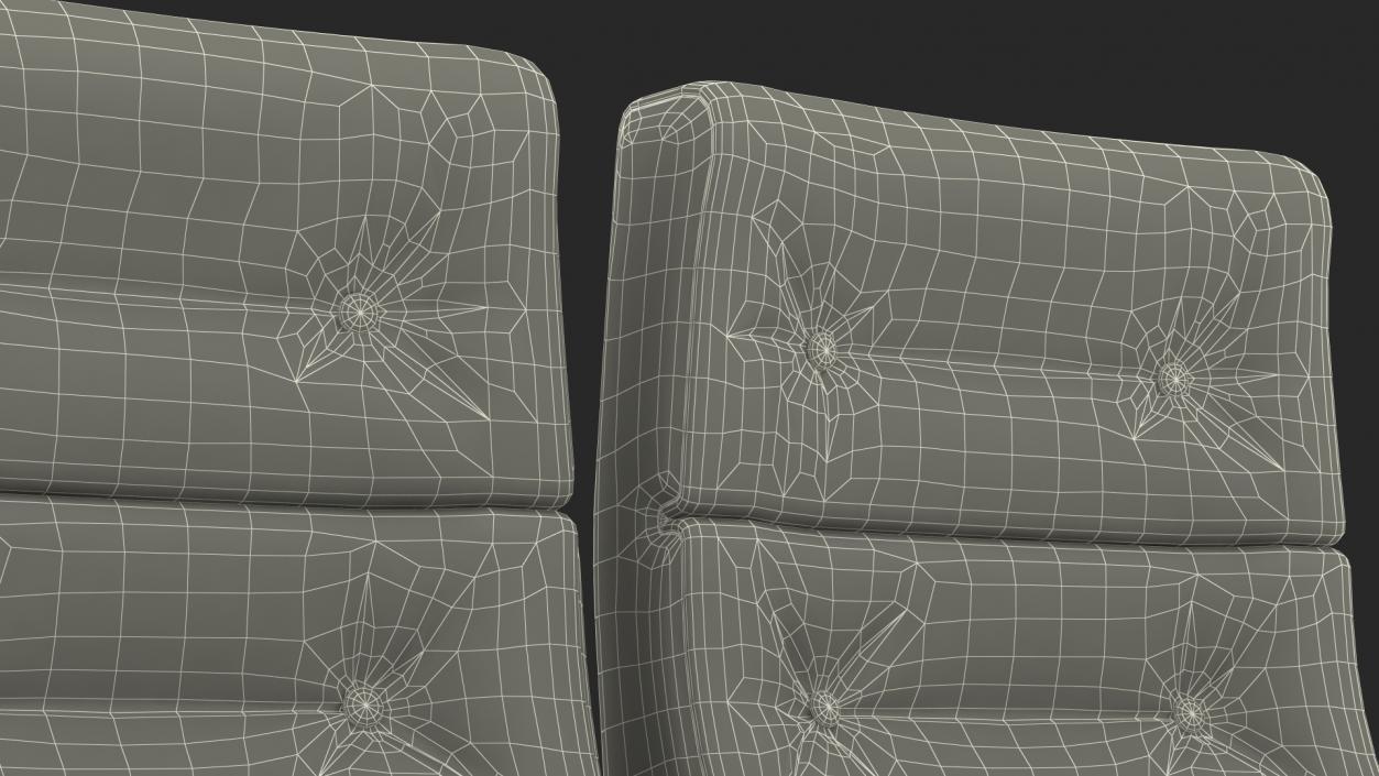 Leather Cinema Chairs for Three Places Red 3D