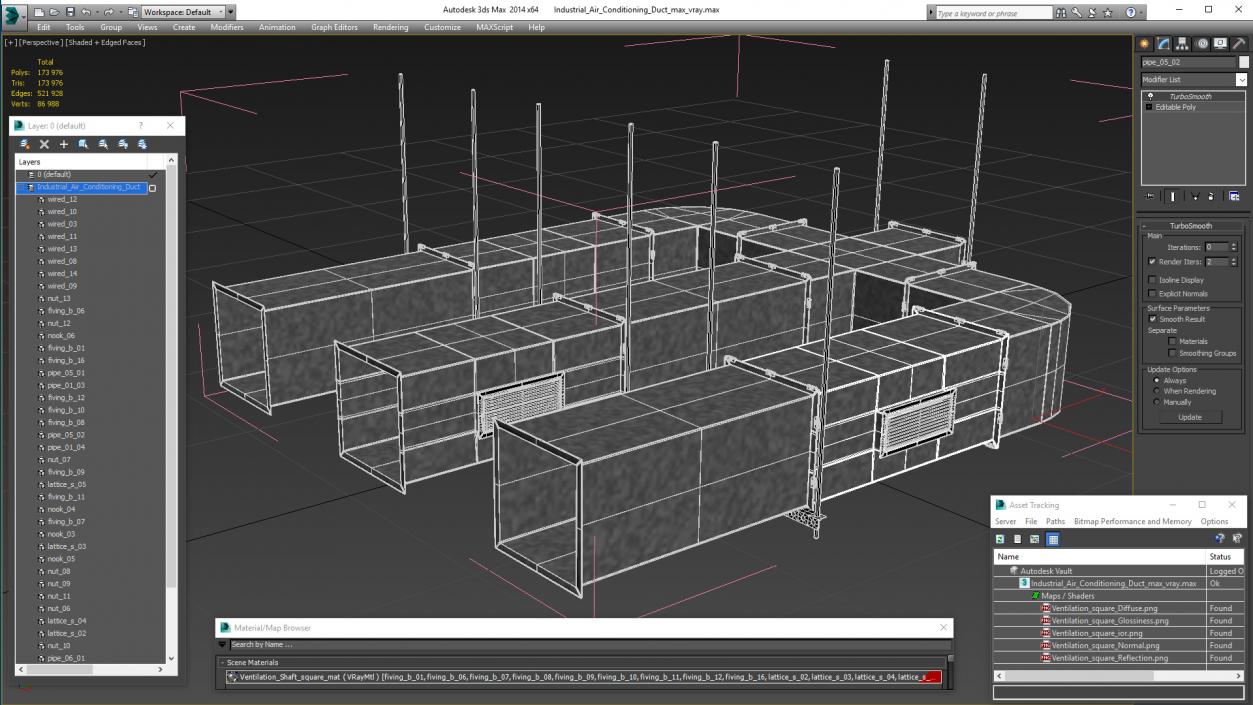 Industrial Air Conditioning Duct 3D