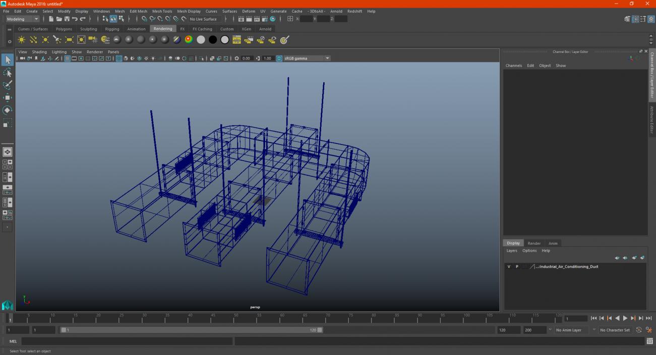 Industrial Air Conditioning Duct 3D