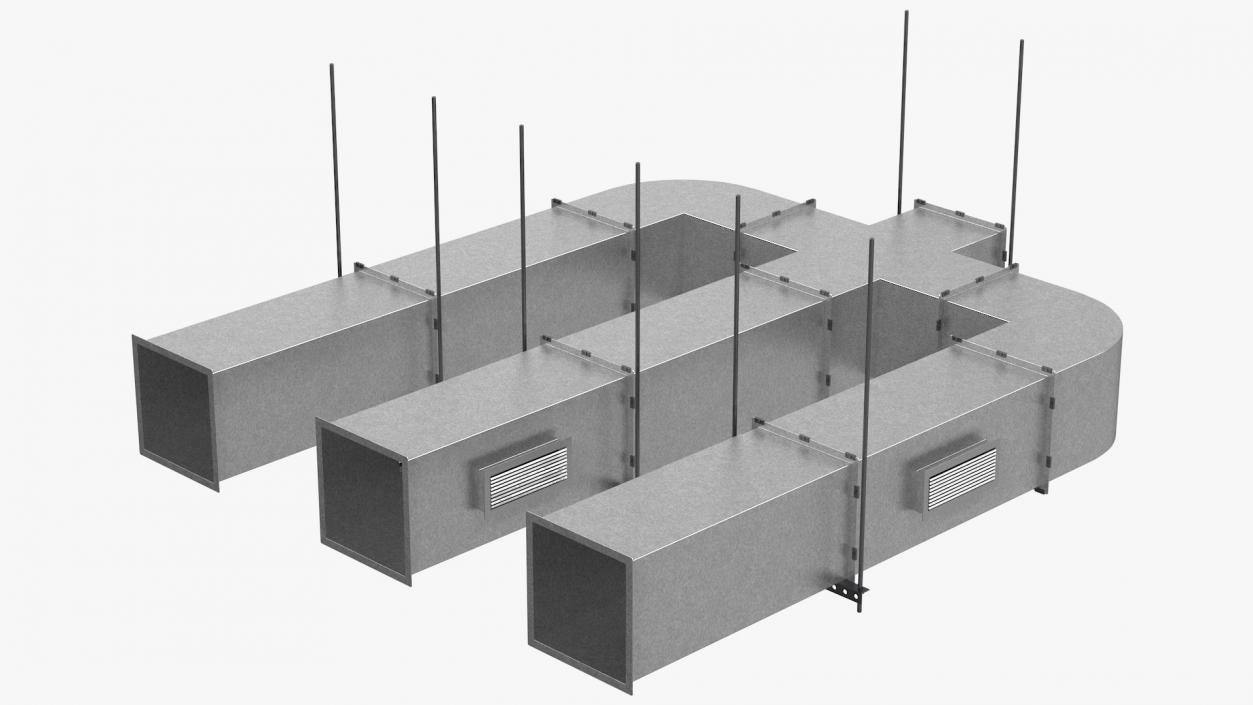 Industrial Air Conditioning Duct 3D