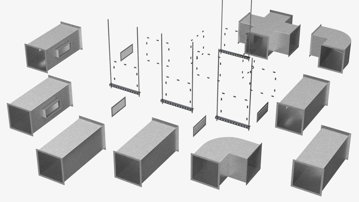 Industrial Air Conditioning Duct 3D