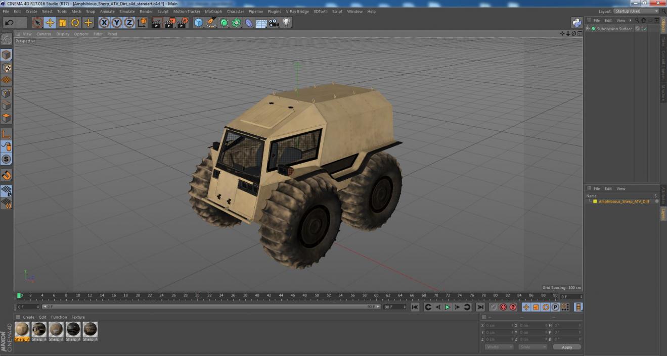 3D model Amphibious Sherp ATV Dirt