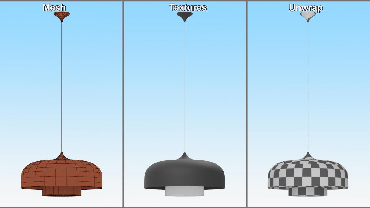 Modern Hanging Pendant Lamp 2 3D model