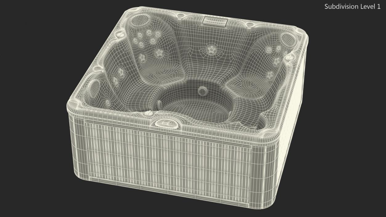 3D JACUZZI J235 Hot Tub Brown