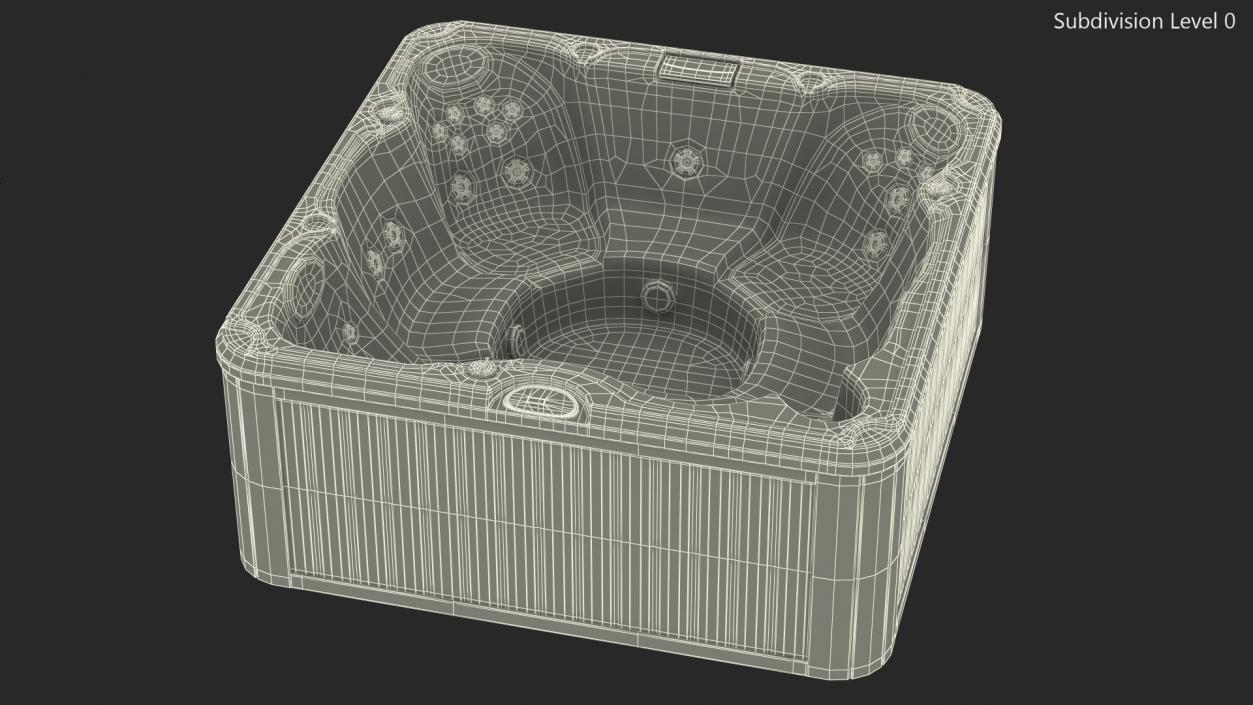 3D JACUZZI J235 Hot Tub Brown