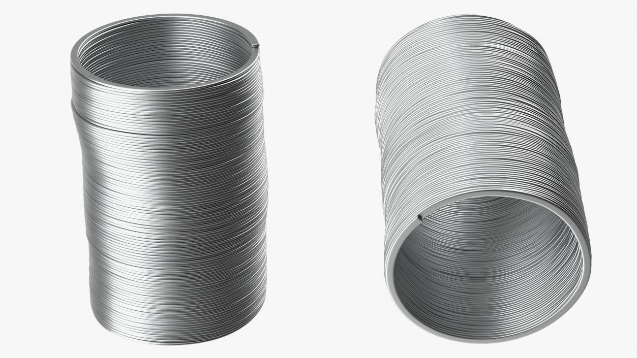 3D Metal Slinky Toy Spring model