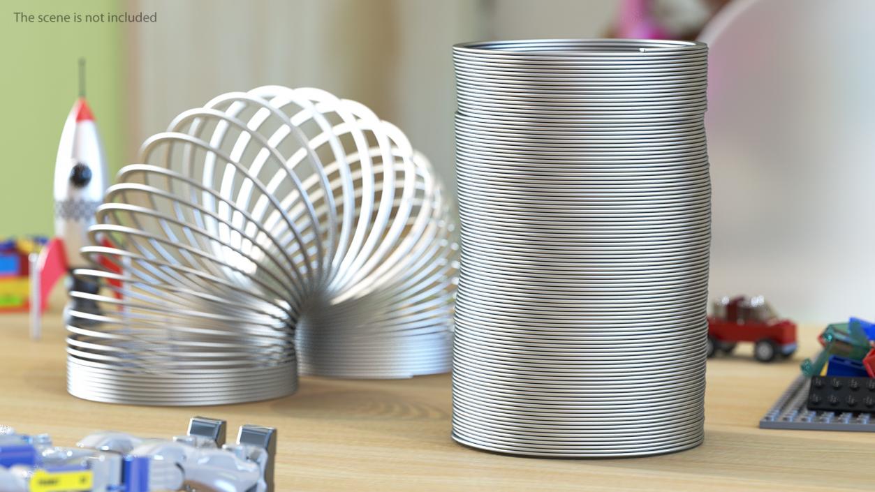 3D Metal Slinky Toy Spring model