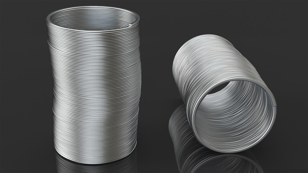 3D Metal Slinky Toy Spring model