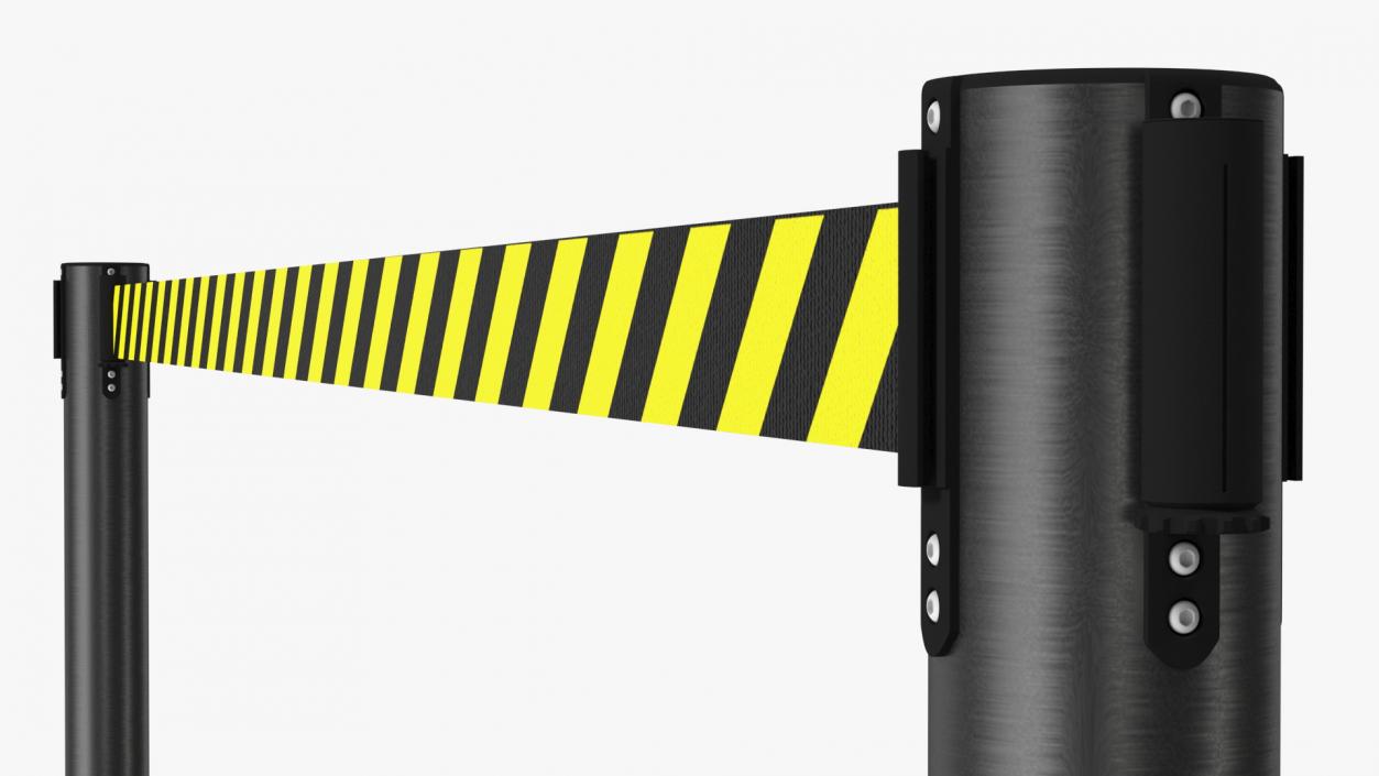 3D model Stanchion Barriers with Yellow Belt