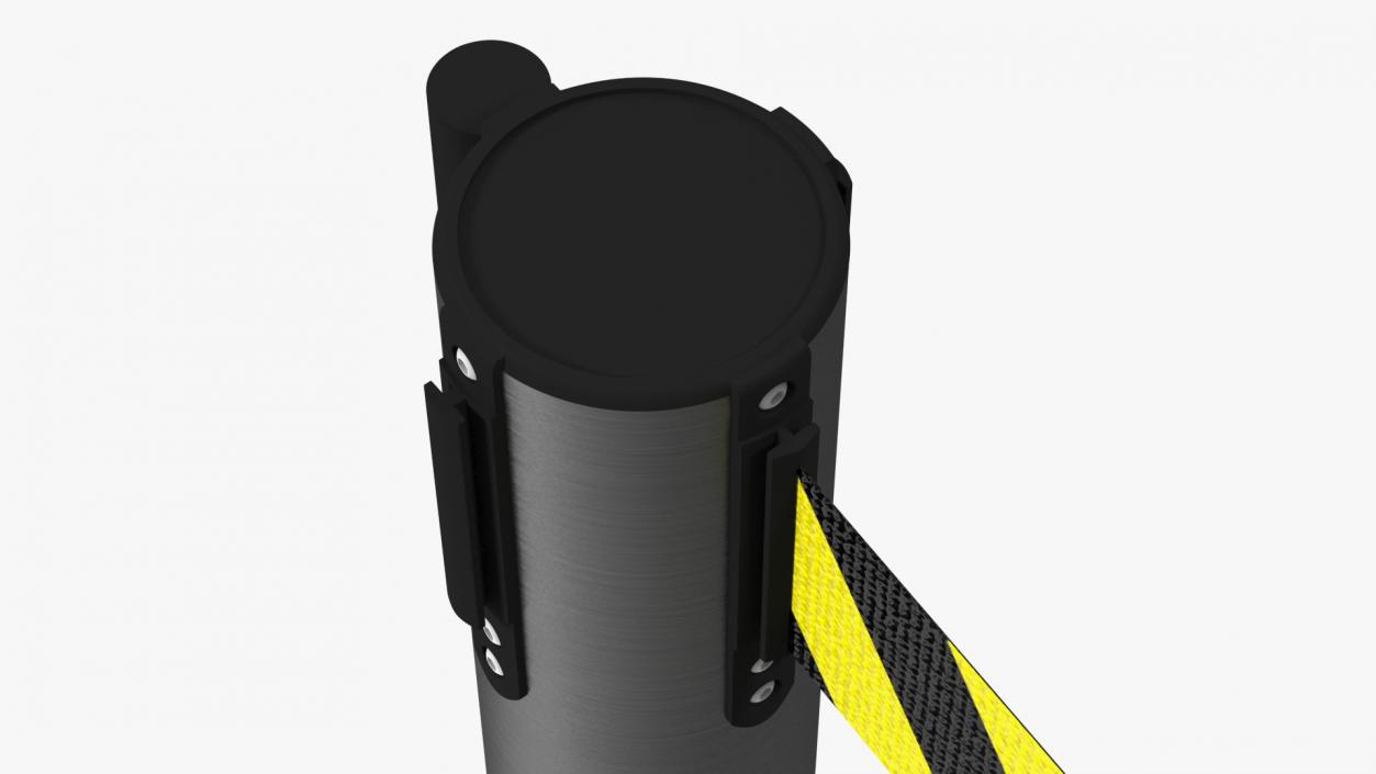 3D model Stanchion Barriers with Yellow Belt