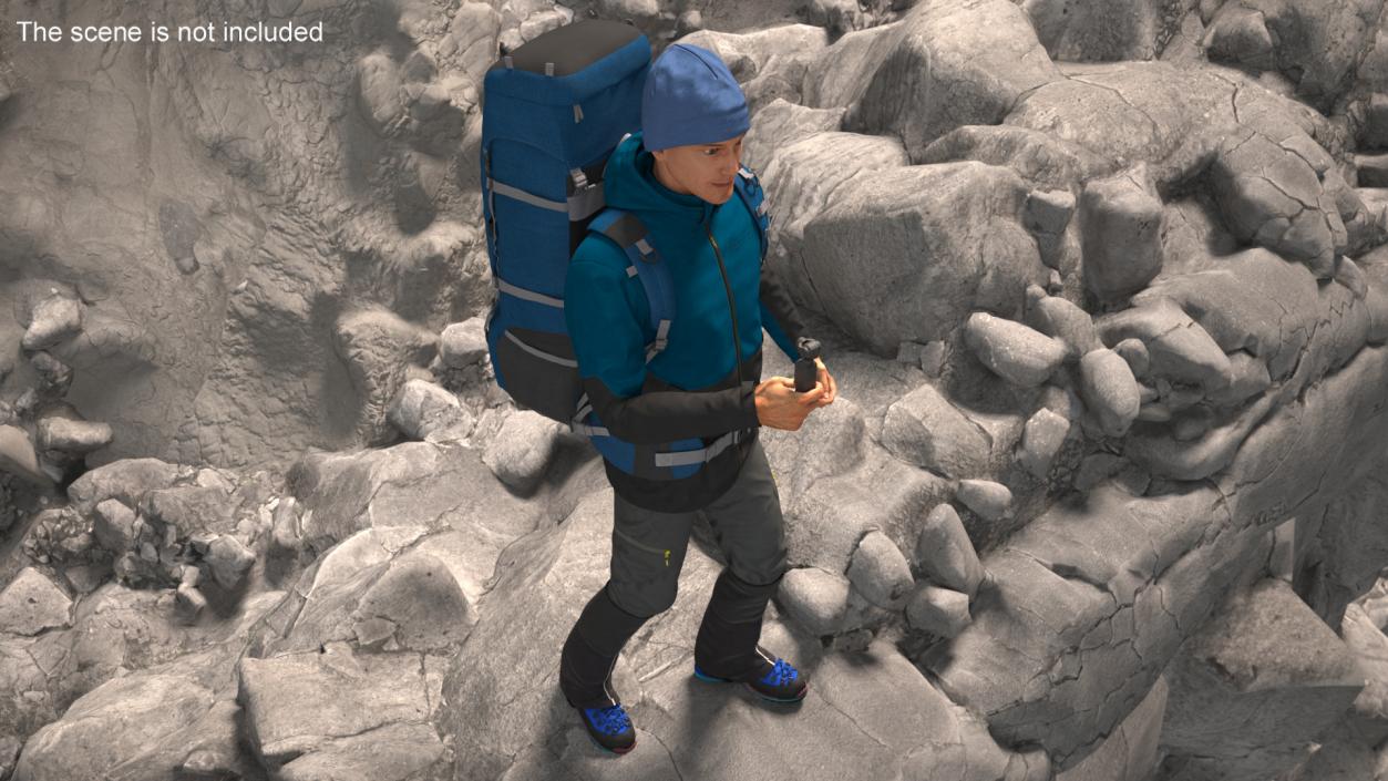 Traveler with Pocket Gimbal Camera 3D model