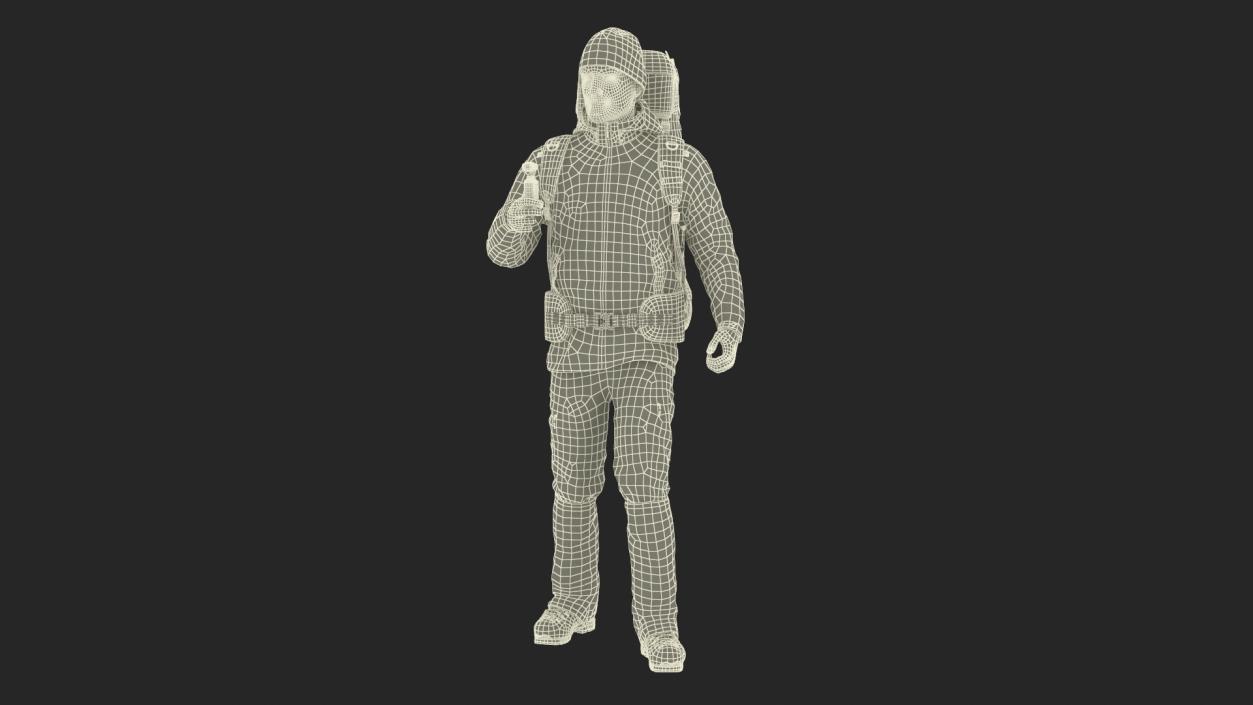 Traveler with Pocket Gimbal Camera 3D model