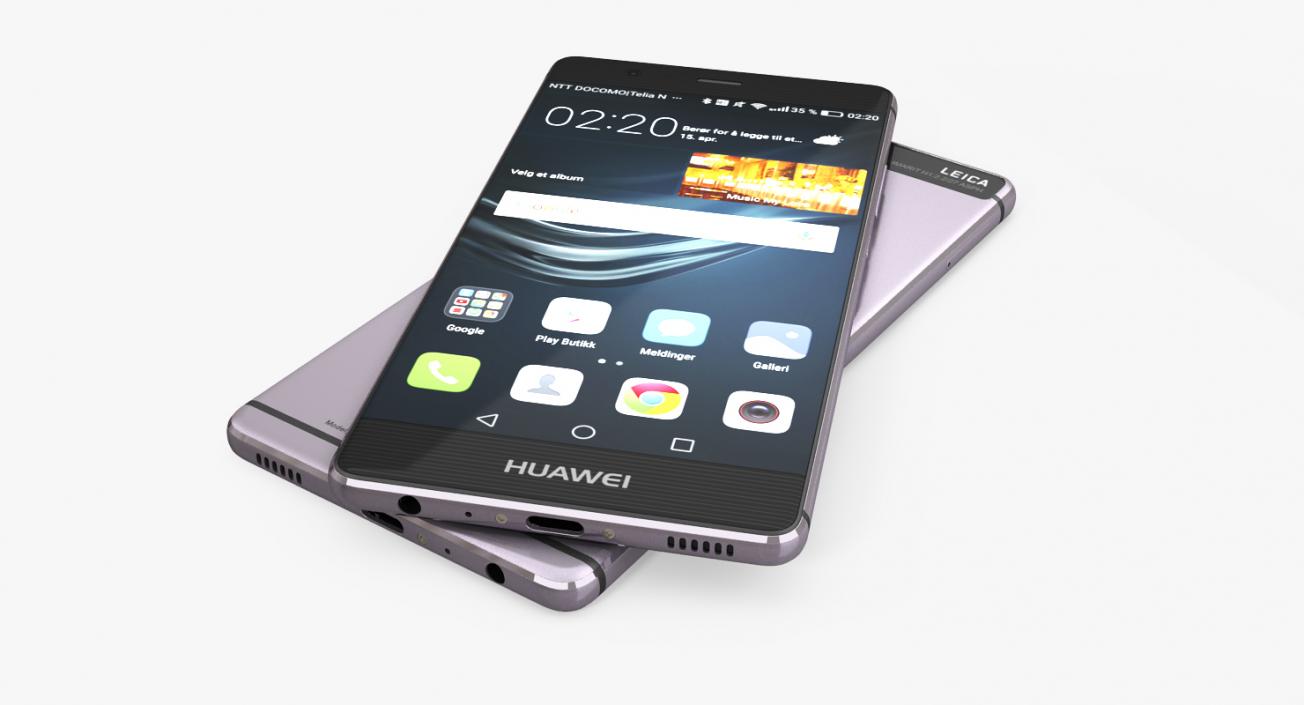 3D Huawei P9 Violet