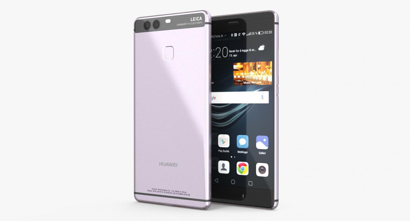 3D Huawei P9 Violet