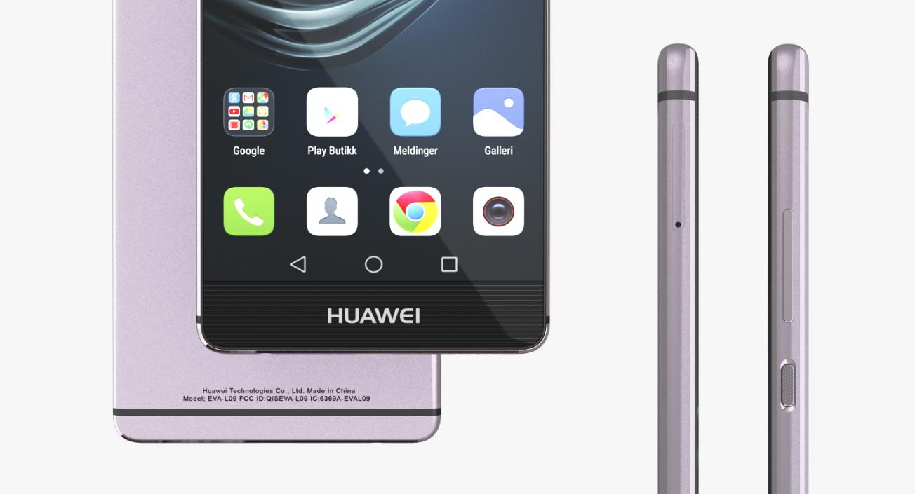 3D Huawei P9 Violet