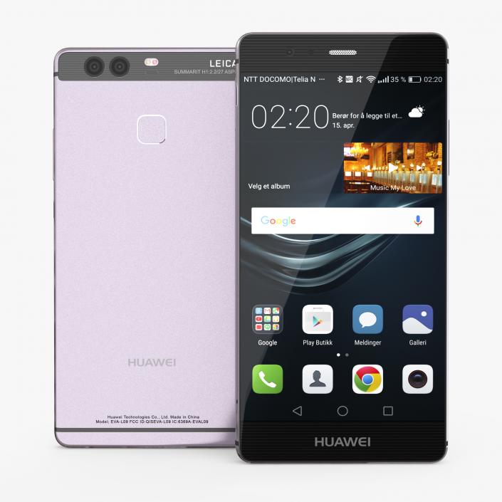 3D Huawei P9 Violet