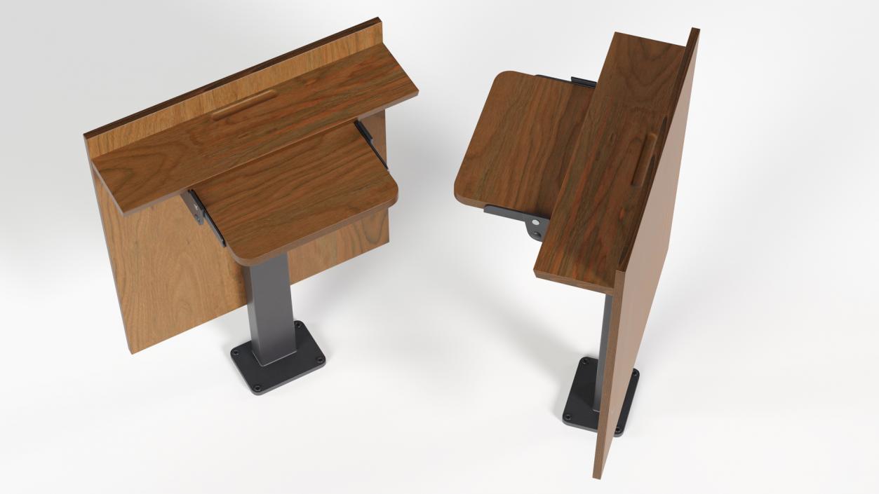 3D Auditorium Table Dark Wood