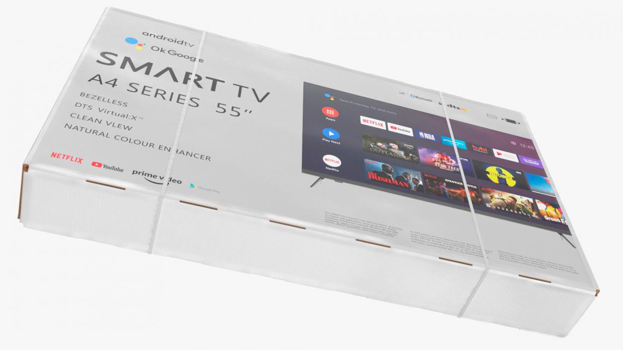 3D 55 Inch TV Cardboard Shipping Box model