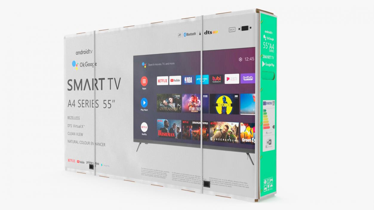 3D 55 Inch TV Cardboard Shipping Box model