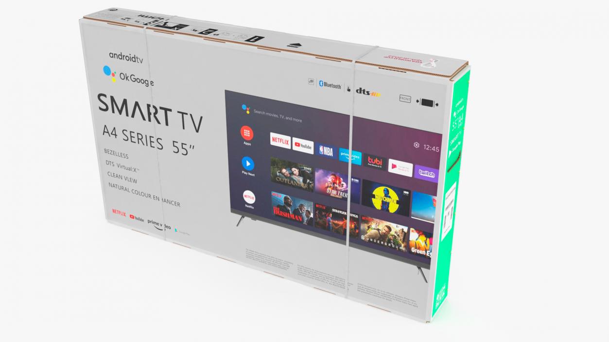 3D 55 Inch TV Cardboard Shipping Box model