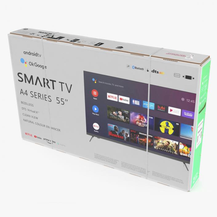 3D 55 Inch TV Cardboard Shipping Box model