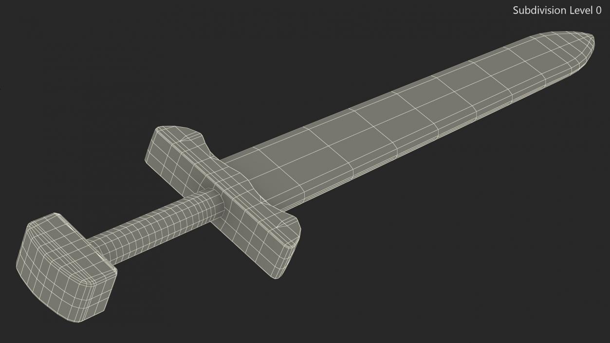 3D Wooden Practice Sword