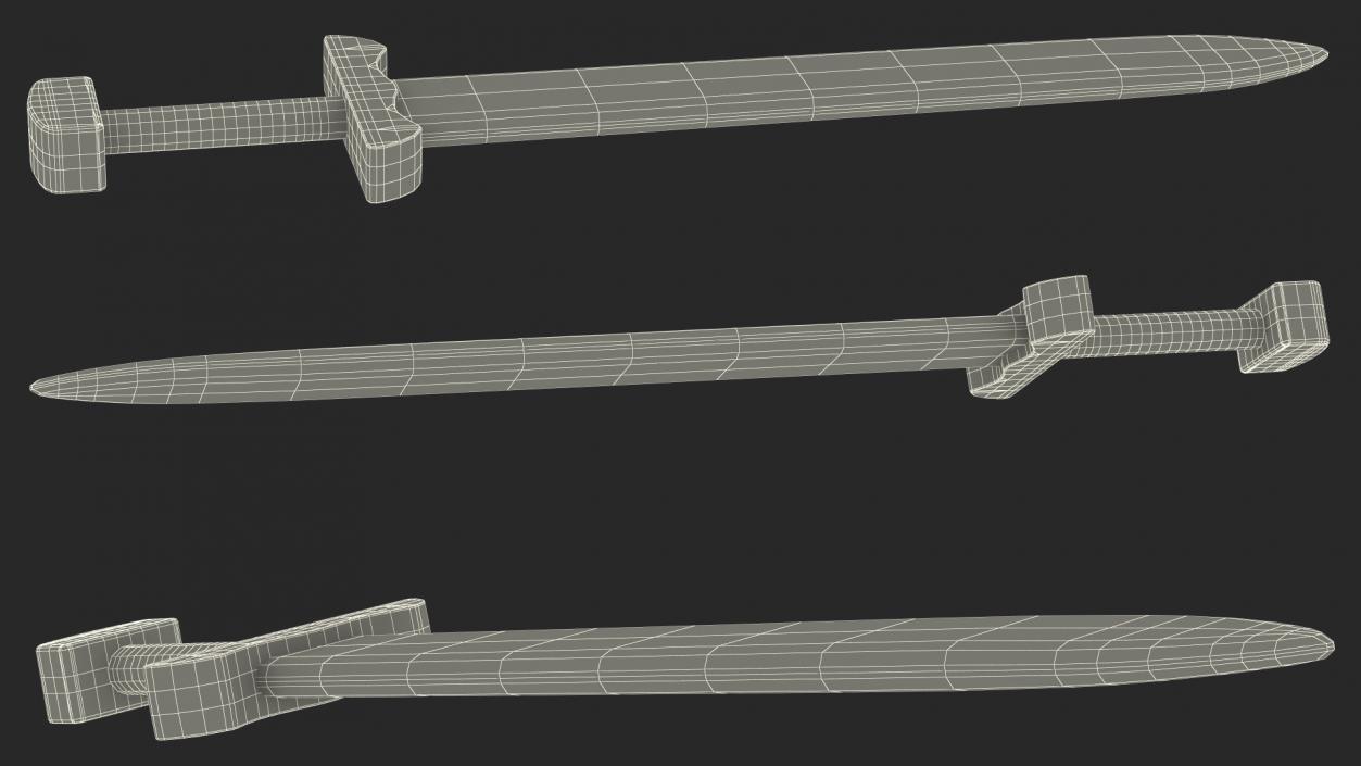 3D Wooden Practice Sword