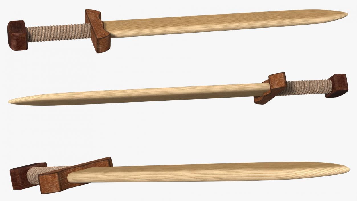 3D Wooden Practice Sword