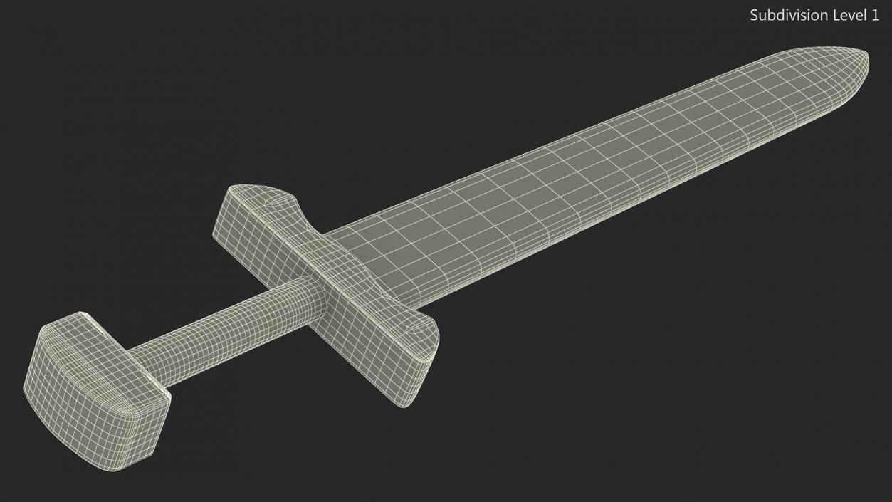 3D Wooden Practice Sword