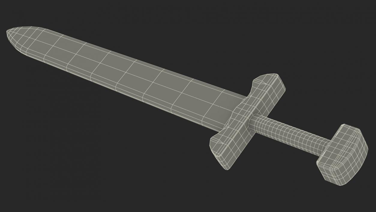 3D Wooden Practice Sword