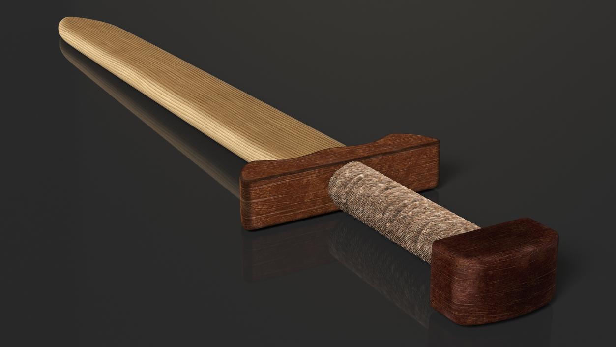 3D Wooden Practice Sword